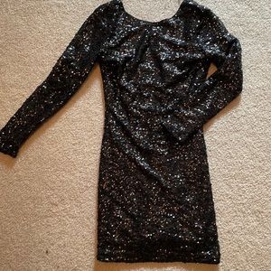 Black sequin dress(size 2 but fits smaller)